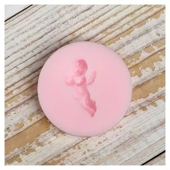 Молд для полимерной глины "Ангел с арфой" 3х1,5 см