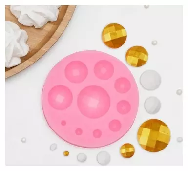 Молд «Кружочки в сетку», 10×10×1 см