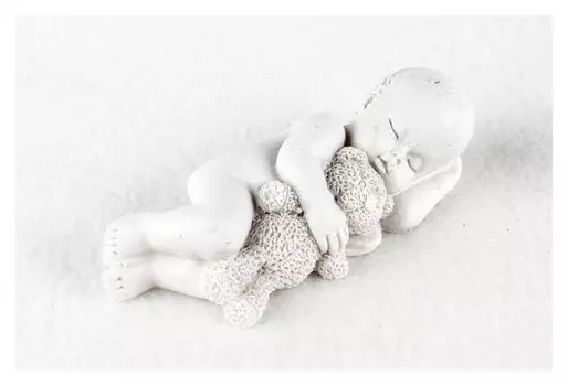 Молд " малыш спящий с мишкой" 2х7 см