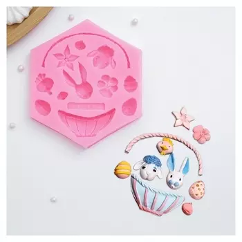 Молд «Пасхальная корзинка», 12×10,5×1,5 см