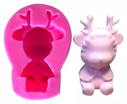 Молд силикон 3D "Оленёнок" 8,5х4х3 см