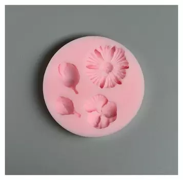 Молд силикон №946 "Бутончики садовые цветы"