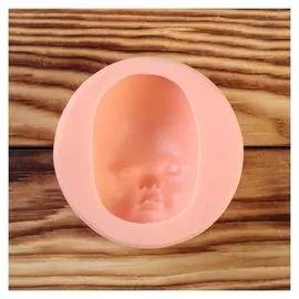 Молд силикон №966 "Лицо малыша" 4,7 х 3,4 см, глубина 2 см