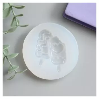 Молд силикон "Два эскимо" 0,8х6,5х6,5 см