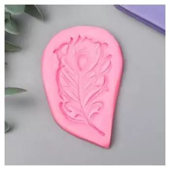 Молд силикон "Перо павлина" 7 см