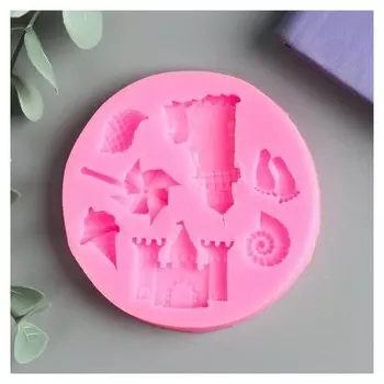 Молд силикон "Песчаные замки" 7 предметов 1х7,2х7,2 см
