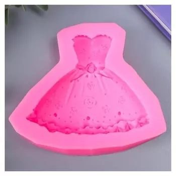 Молд силикон "Платье с розами" 7,5 см