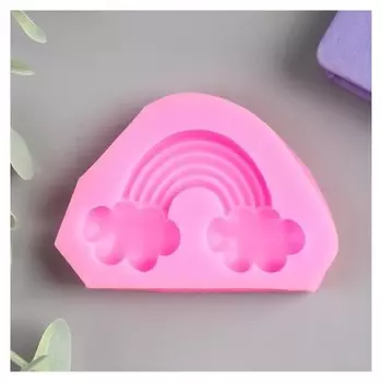 Молд силикон "Радуга с облачками" 3,8х5,7 см