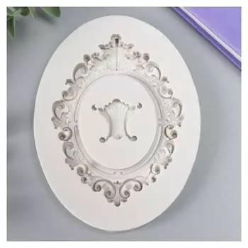 Молд силикон "Рама с пушистыми листьями" 2 предмета 10,5х8х1 см