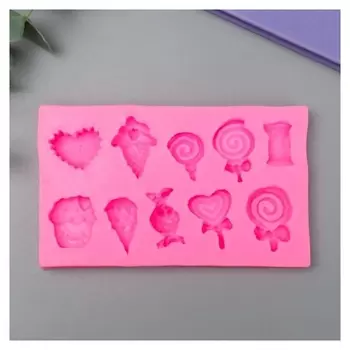 Молд силикон "Сладости" 10 предметов 6,8х11,5 см