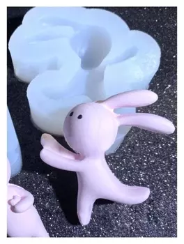 Молд силикон "Танцующий зайчик" 7х8х2,2 см