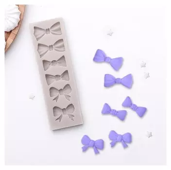 Молд силиконовый 15,5×4,5 см "Шесть бантов"