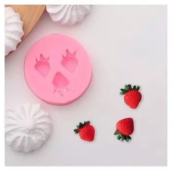 Молд силиконовый 5,5×5,5 см "Клубника"