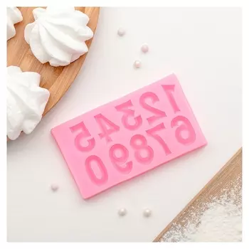 Молд силиконовый «Цифры с объёмом», 10×5,7 см