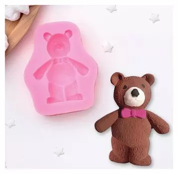 Молд силиконовый «Мишка», 8×6,5 см