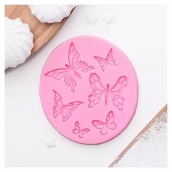 Молд силиконовый «Шесть бабочек», 8,4×7,5 см