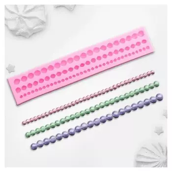 Молд силиконовый «Жемчужная нить», 23×4 см