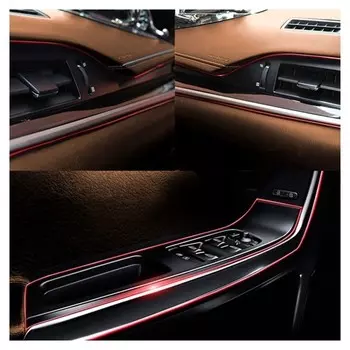 Молдинг гибкий внутрисалонный, красный, 5 м