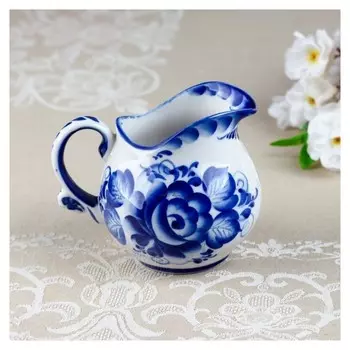 Молочник "Большой", 450 мл, гжель