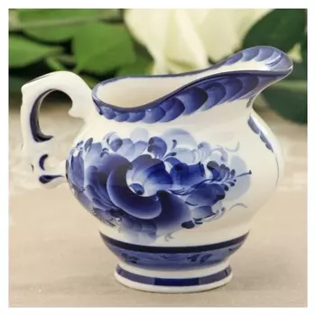 Молочник «Цветок», 12×10×10 см, гжель