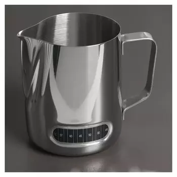 Молочник-питчер 600 мл, с индикатором температуры, 304 сталь