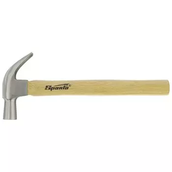 Молоток-гвоздодер, 450 г, боек 27 мм, деревянная рукоятка
