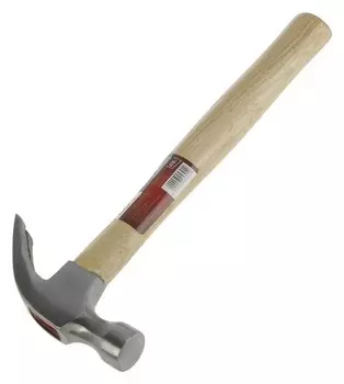 Молоток-гвоздодер Lom, деревянная рукоятка, 470 г