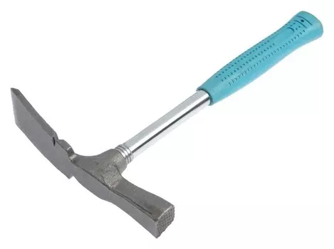 Молоток каменщика лом, металлическая трубчатая обрезиненная рукоятка, 600 г