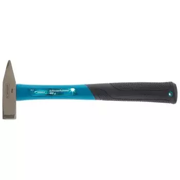 Молоток слесарный, 400 г, квадратный боек, фибергласовая обрезиненная рукоятка