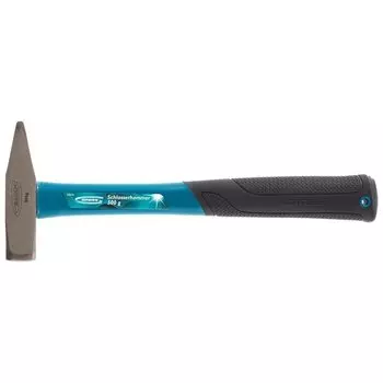 Молоток слесарный, 500 г, квадратный боек, фибергласовая обрезиненная рукоятка