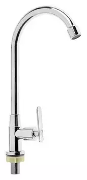 Моносмеситель Zein Z05, нержавеющая сталь, поворотный излив, хром