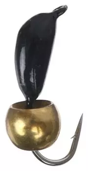 Мормышка безнасадочная «Банан», цвет чёрный, D=3 мм, вес 0,5 г, шарик латунный, 5 шт.