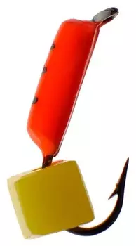 Мормышка «Столбик» 1,5 с «сырным» кубиком, цвет красный, 486
