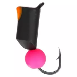 Мормышка «Столбик» чёрная с неоновой бусиной, 1,6 г, D=4 мм
