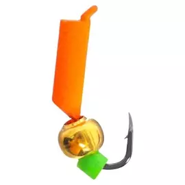 Мормышка «Столбик» оранжевая неоновая с м. шаром, 0,4 г, D=2 мм