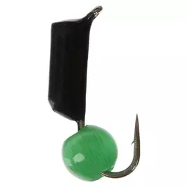 Мормышка вольфрам «Кошачий глаз» 0,8 г, гвоздик D2,5 зелёный