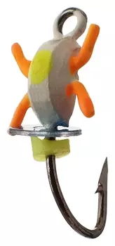 Мормышка жук 2, цвет белый