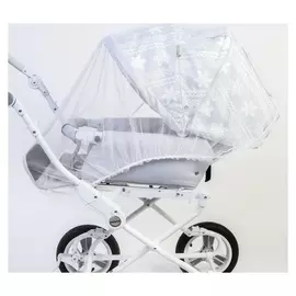 Москитная сетка на коляску цвет белый 100х140