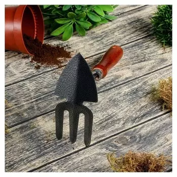 Мотыжка комбинированная, длина 24 см, деревянная ручка