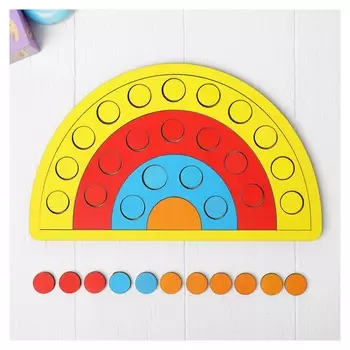 Мозаика Дуги, 26 ×15 см, микс, односторонние кружочки D= 2 см