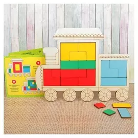 Мозаика головоломка Весёлый паровоз, 32 детали