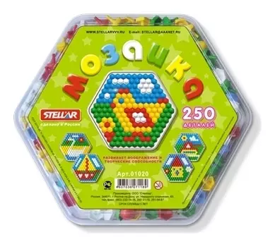 Мозаика шестигранная 250 деталей