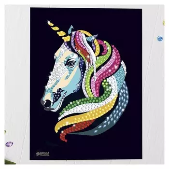 Мозаика стразами «Единорог»