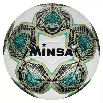 Мяч футбольный, размер 5, 12 панелей, зеленый