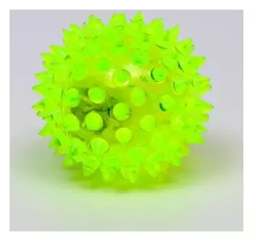Мяч светящийся для собак средний, Tpr, 5,5 см, жёлтый