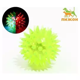 Мяч светящийся мини для кошек, Tpr, 3,5 см, жёлтый