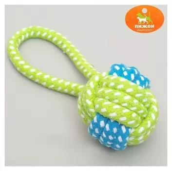Мячик из каната с ручкой, 6 см, до 30 г