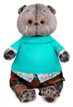 Мягкая игрушка «Басик в штанах в клетку», 22 см