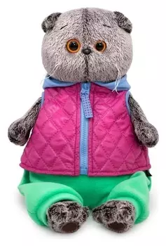 Мягкая игрушка «Басик в теплом жилете», 19 см