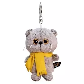 Мягкая игрушка-брелок «Басик в шарфике» 12 см